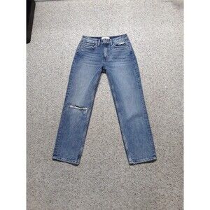 26 Vervet 90's High-Rise Crop Straight Leg Ripped Distressed